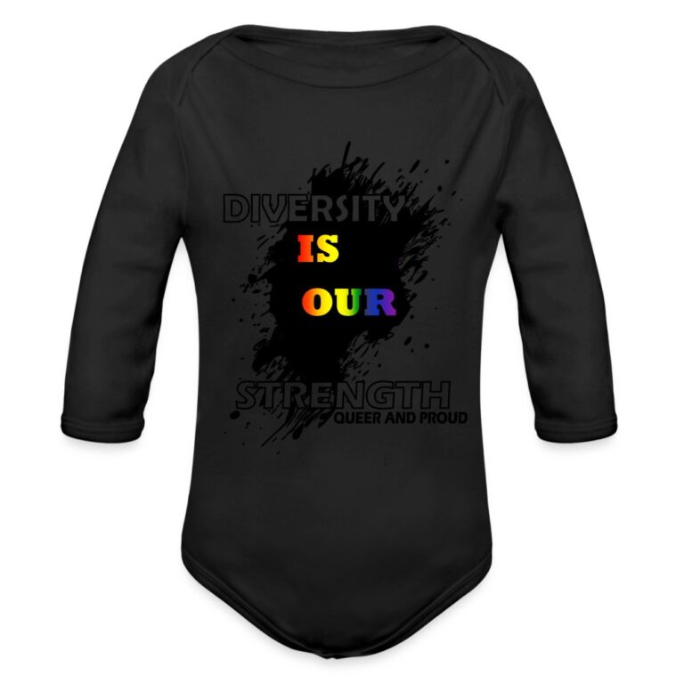 diversity-is-our-strength-queer-and-proud-baby-bio-langarm-body-schwarz