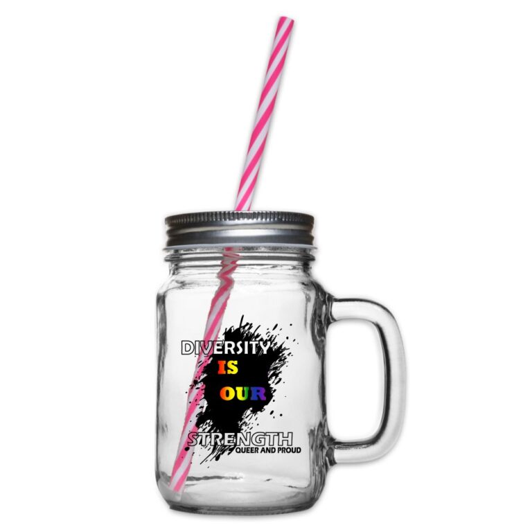 diversity-is-our-strength-queer-and-proud-henkelglas-mit-schraubdeckel-klar