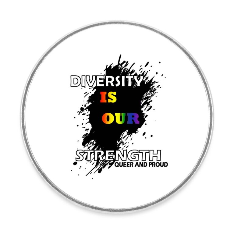 diversity-is-our-strength-queer-and-proud-runder-kuehlschrankmagnet-weiss
