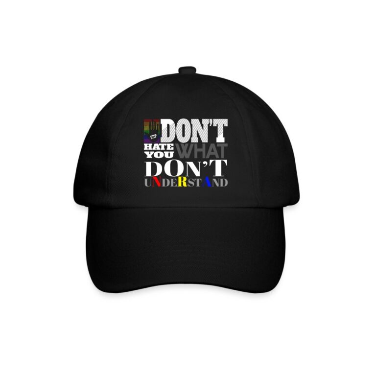 dont-hate-what-you-dont-understand-baseballkappe-schwarz-schwarz