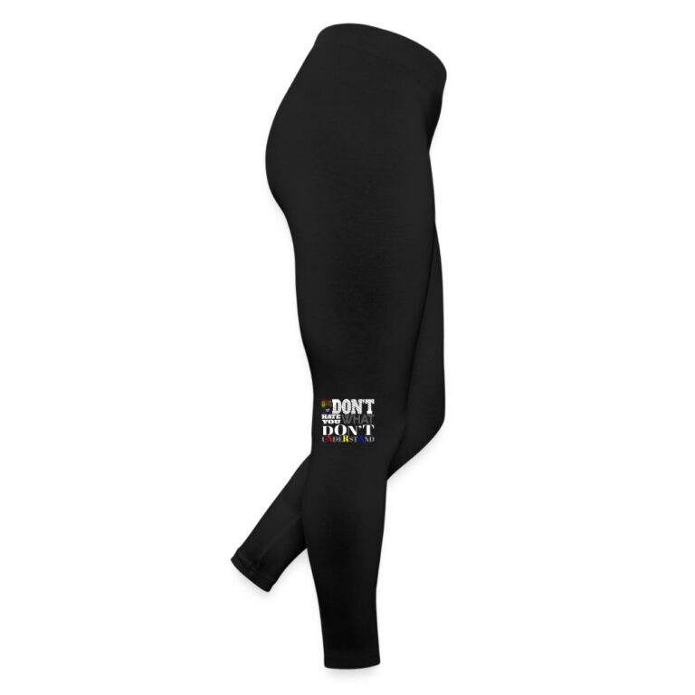 dont-hate-what-you-dont-understand-frauen-jersey-leggings-schwarz