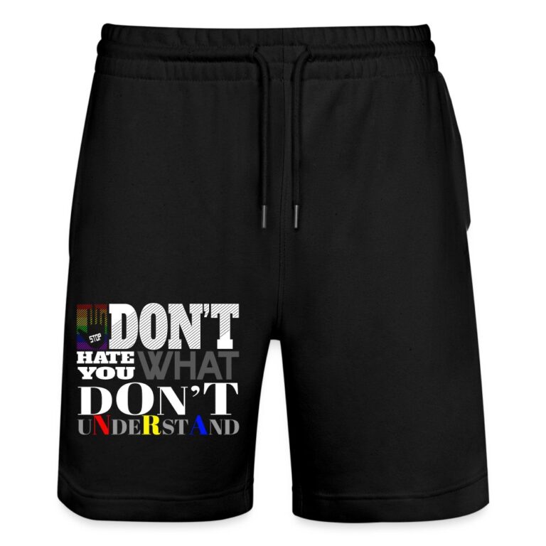 dont-hate-what-you-dont-understand-stanleystella-unisex-bio-joggingshorts-trainer-schwarz