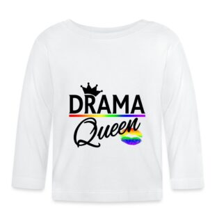 Drama Queen LGBTQ Pride - Baby Bio-Langarmshirt Weiß