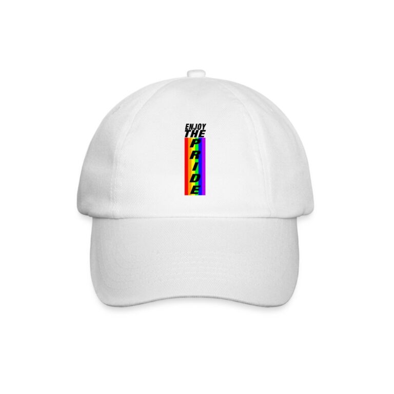 enjoy-the-pride-baseballkappe-weiss-weiss
