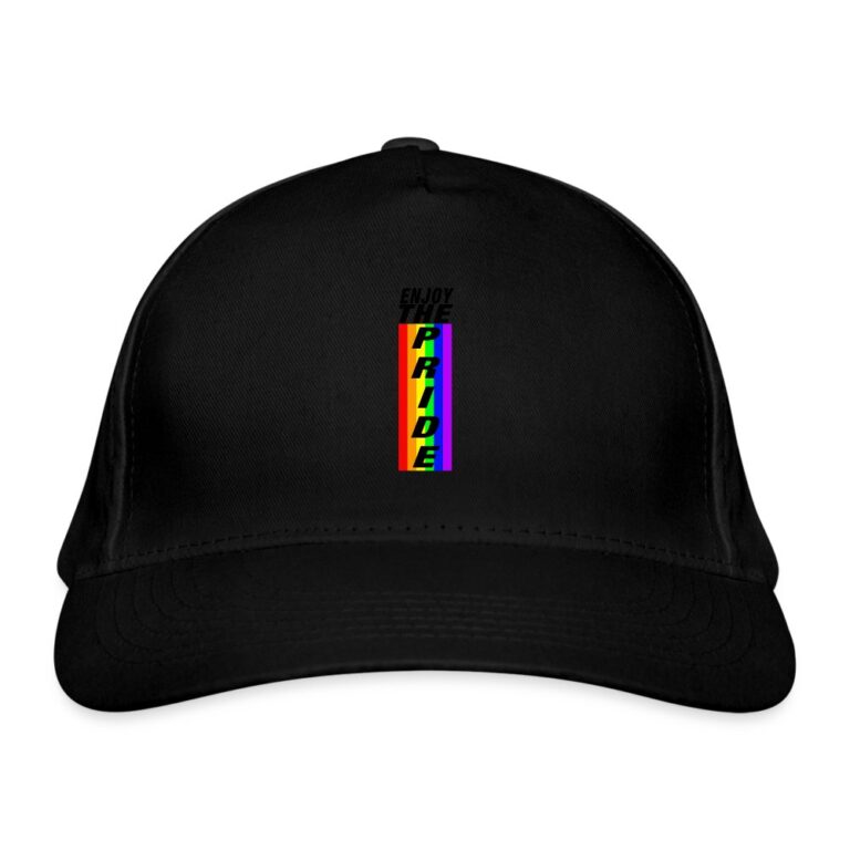 enjoy-the-pride-bio-baseballkappe-schwarz