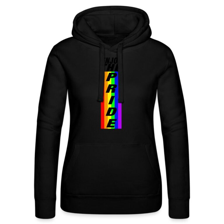 enjoy-the-pride-frauen-kapuzen-sweater-von-russell-schwarz