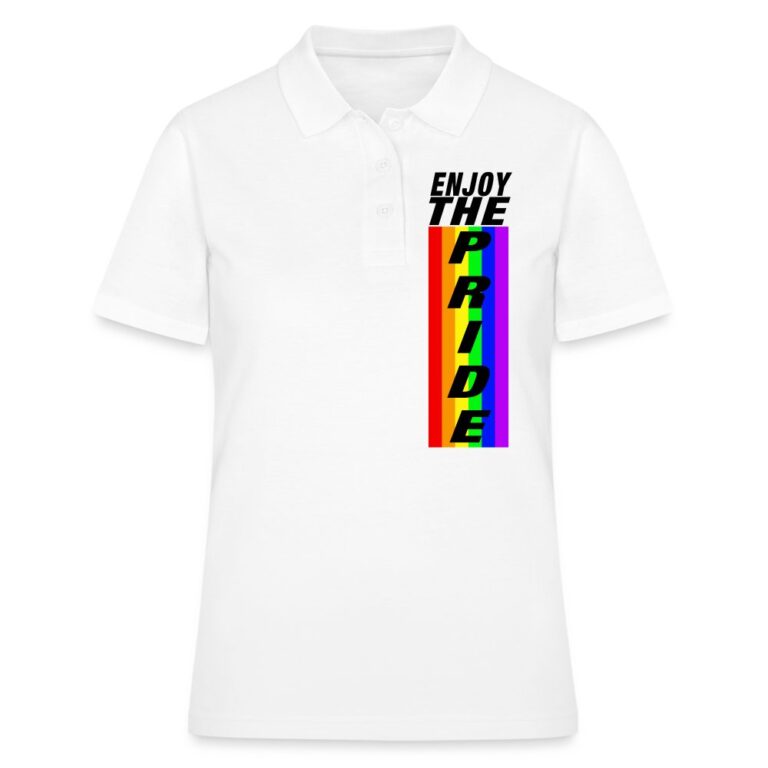 enjoy-the-pride-frauen-polo-shirt-weiss