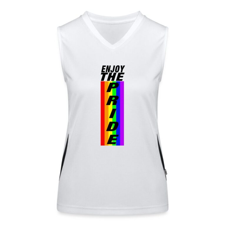 enjoy-the-pride-funktionelles-kontrast-tank-top-fuer-frauen-weiss-schwarz