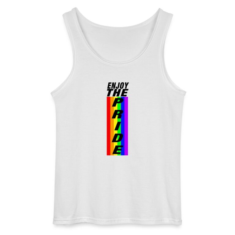 enjoy-the-pride-gildan-maenner-tank-top-weiss