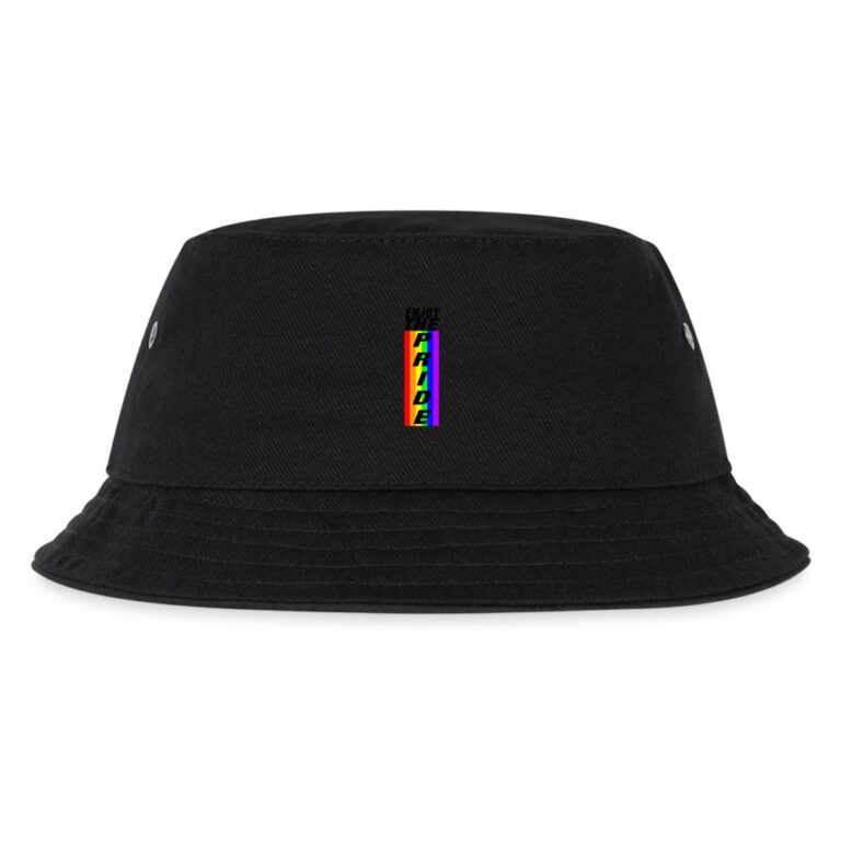 enjoy-the-pride-kinder-bucket-hat-schwarz