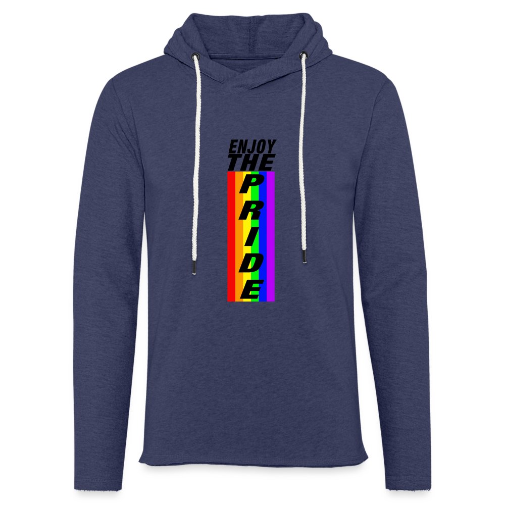 Enjoy the Pride - Leichtes Kapuzensweatshirt Unisex Navy meliert