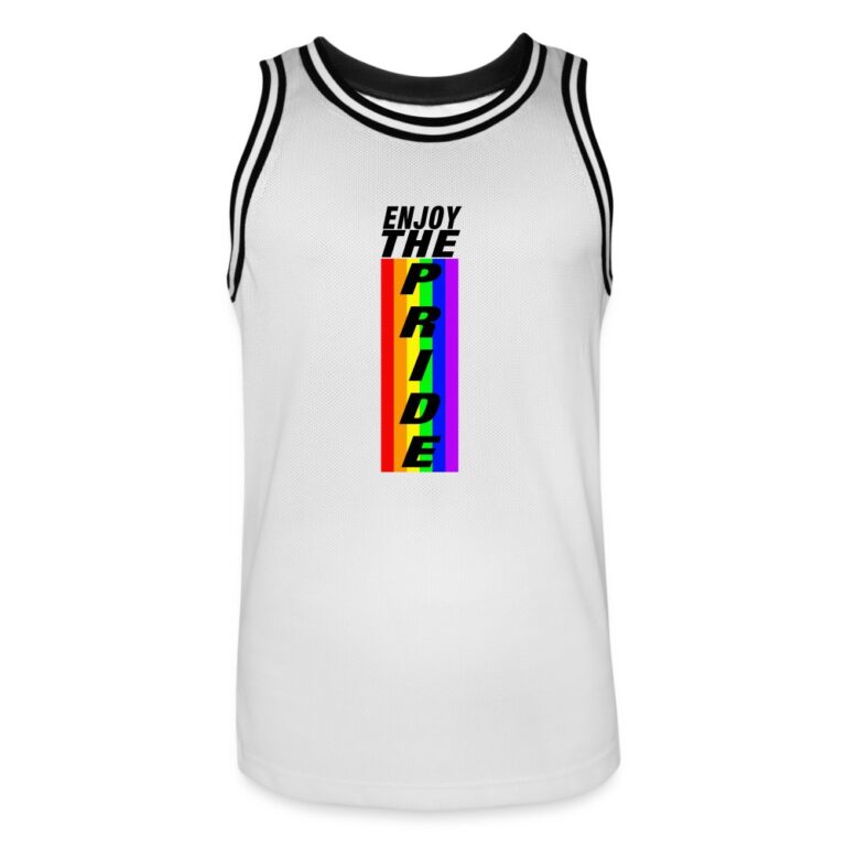 enjoy-the-pride-maenner-basketball-trikot-weiss-schwarz