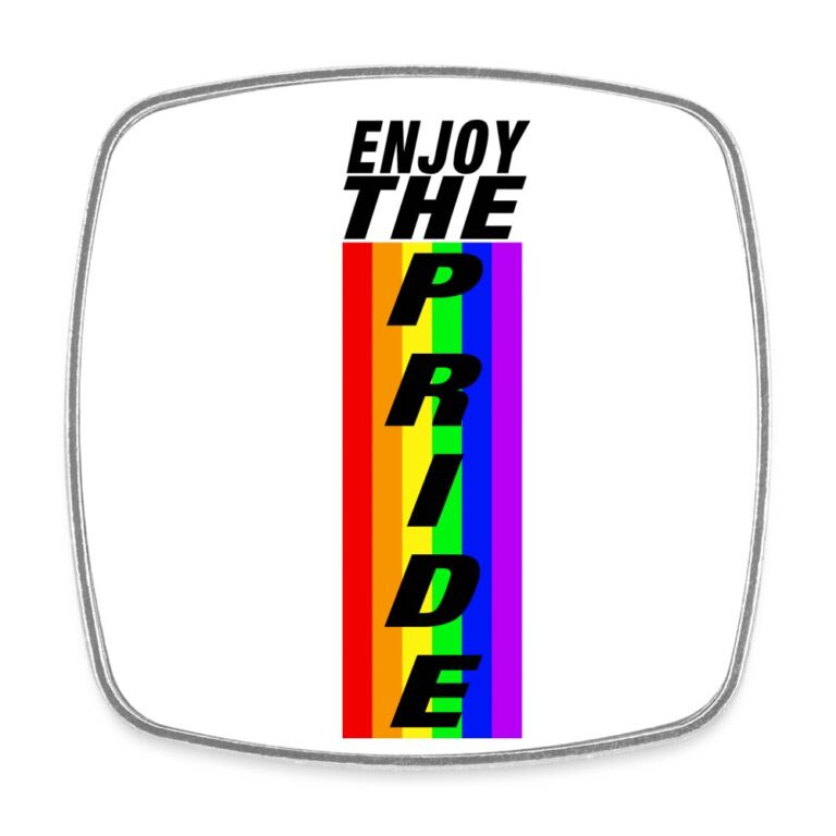 enjoy-the-pride-viereckiger-kuehlschrankmagnet-weiss