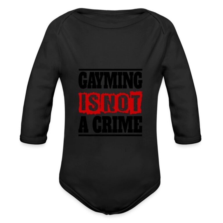gayming-is-not-a-crime-baby-bio-langarm-body-schwarz