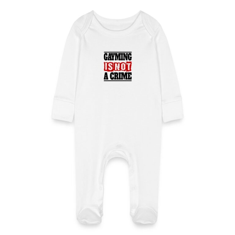 gayming-is-not-a-crime-baby-bio-schlafanzug-mit-kratzhandschuhen-weiss