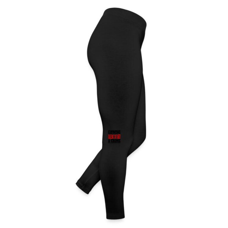 gayming-is-not-a-crime-frauen-jersey-leggings-schwarz