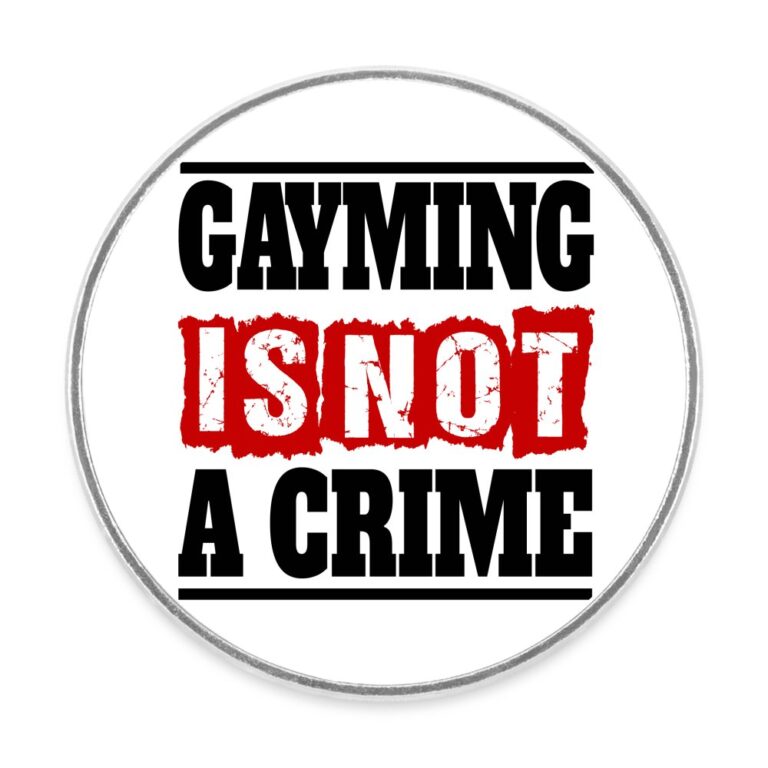gayming-is-not-a-crime-runder-kuehlschrankmagnet-weiss