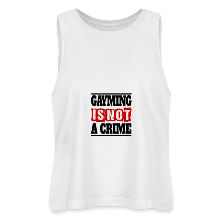 gayming-is-not-a-crime-stanleystella-frauen-cropped-bio-tank-top-dancer-weiss