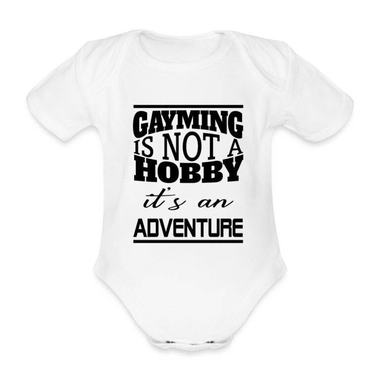 gayming-is-not-a-hobby-baby-bio-kurzarm-body-weiss
