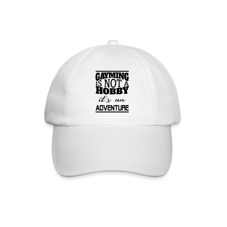 gayming-is-not-a-hobby-baseballkappe-weiss-weiss