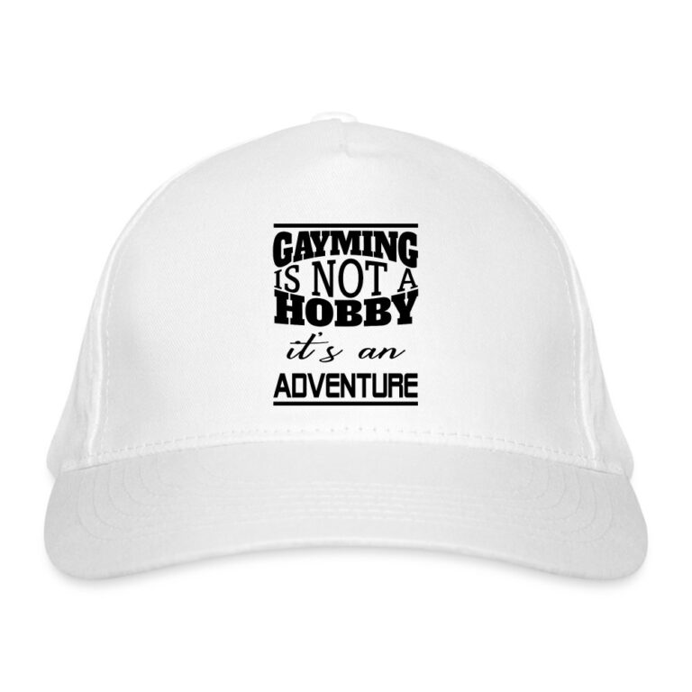 gayming-is-not-a-hobby-bio-baseballkappe-weiss