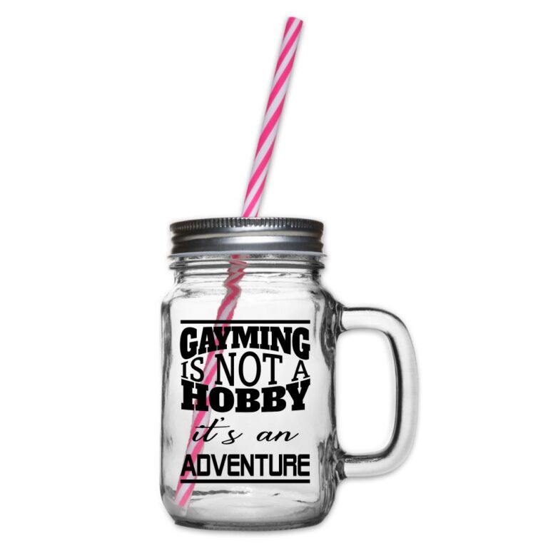 gayming-is-not-a-hobby-henkelglas-mit-schraubdeckel-klar