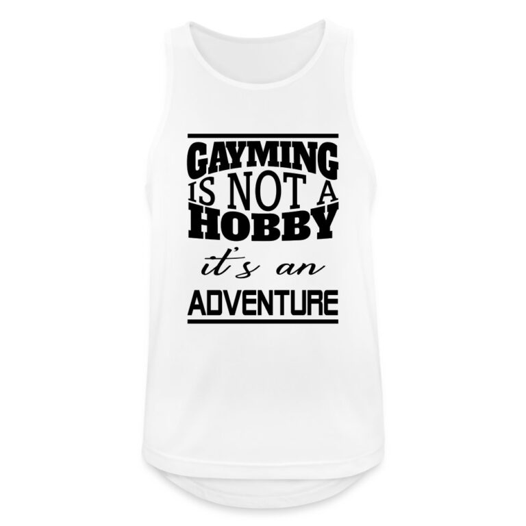 gayming-is-not-a-hobby-maenner-tank-top-atmungsaktiv-weiss