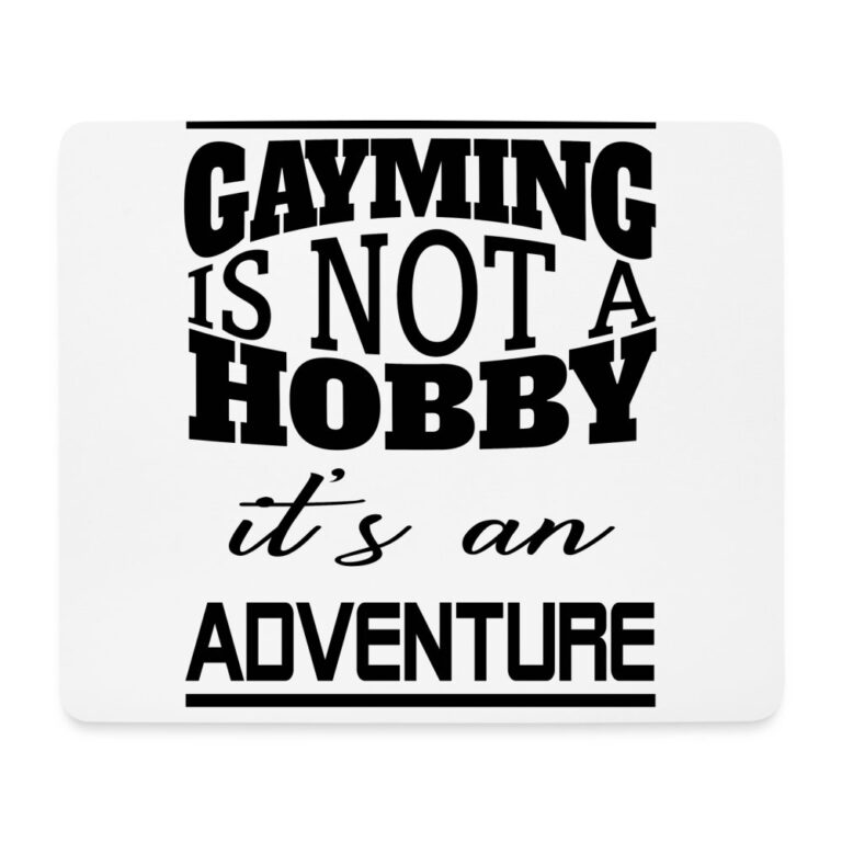 gayming-is-not-a-hobby-mousepad-querformat-weiss