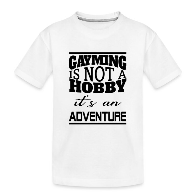 gayming-is-not-a-hobby-teenager-premium-bio-t-shirt-weiss