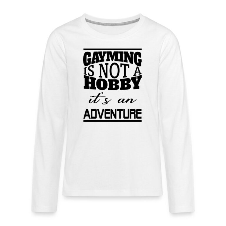 gayming-is-not-a-hobby-teenager-premium-langarmshirt-weiss