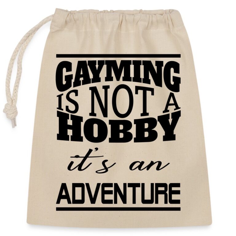 gayming-is-not-a-hobby-verschliessbarer-geschenkbeutel-aus-baumwolle-25x30cm-natur