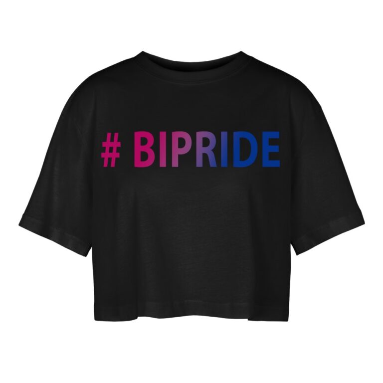 hashtag-bipride-frauen-oversized-cropped-t-shirt-schwarz
