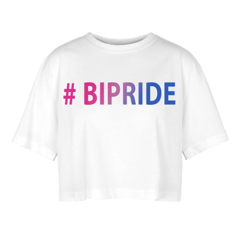 hashtag-bipride-frauen-oversized-cropped-t-shirt-weiss