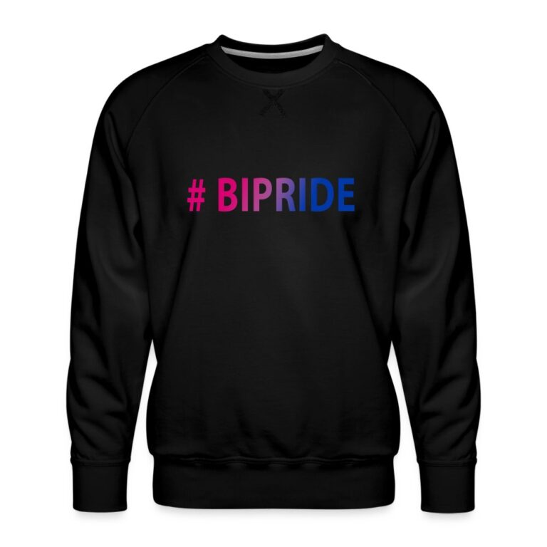 hashtag-bipride-maenner-premium-pullover-schwarz