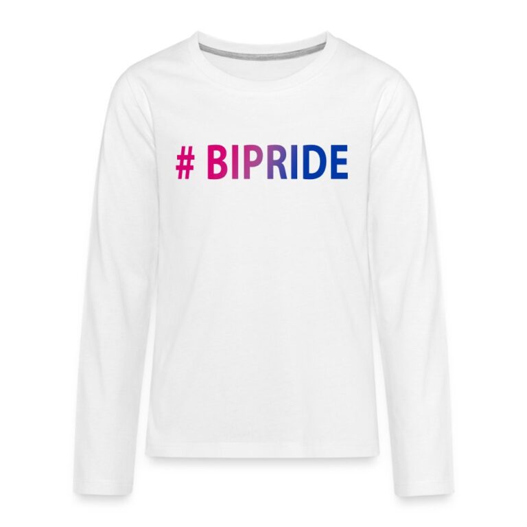 hashtag-bipride-teenager-premium-langarmshirt-weiss