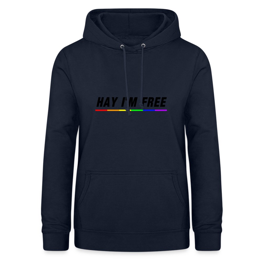 hay-im-free-frauen-hoodie-navy