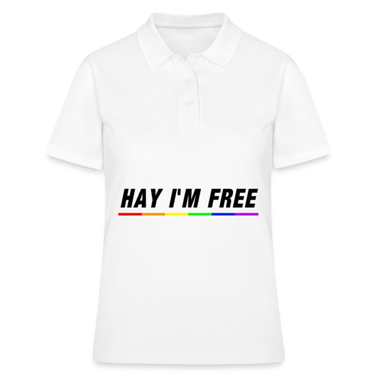hay-im-free-frauen-polo-shirt-weiss