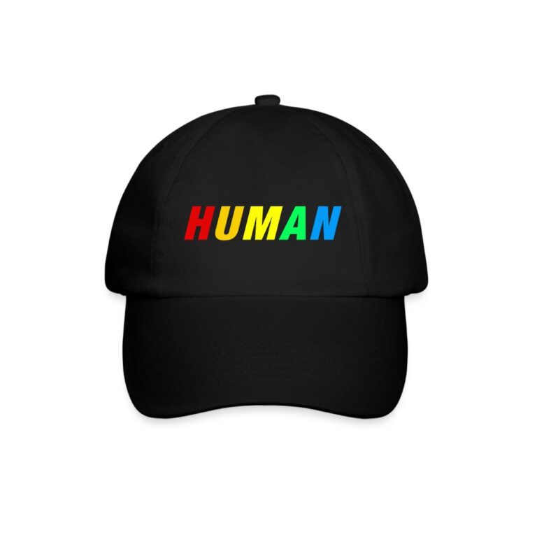 human-lgbtq-baseballkappe-schwarz-schwarz