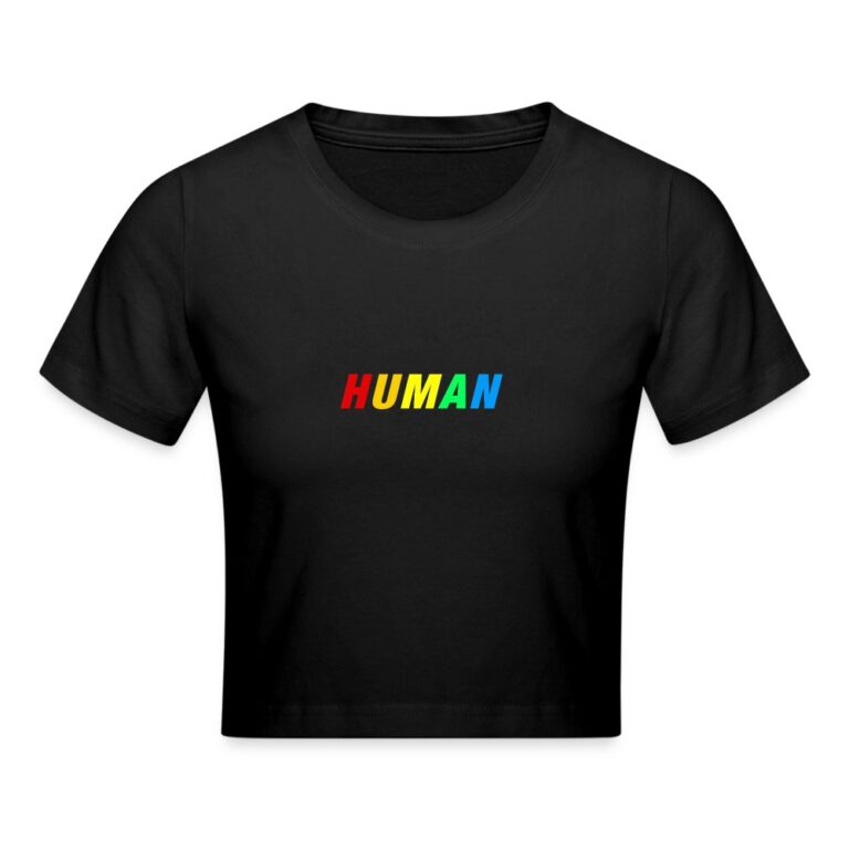human-lgbtq-cropped-t-shirt-schwarz