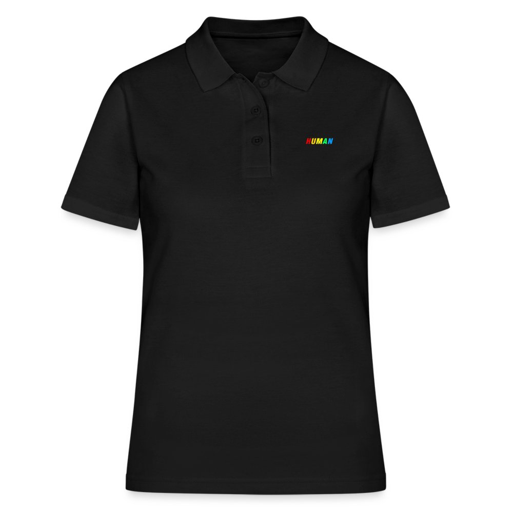 Human LGBTQ - Frauen Polo Shirt Schwarz