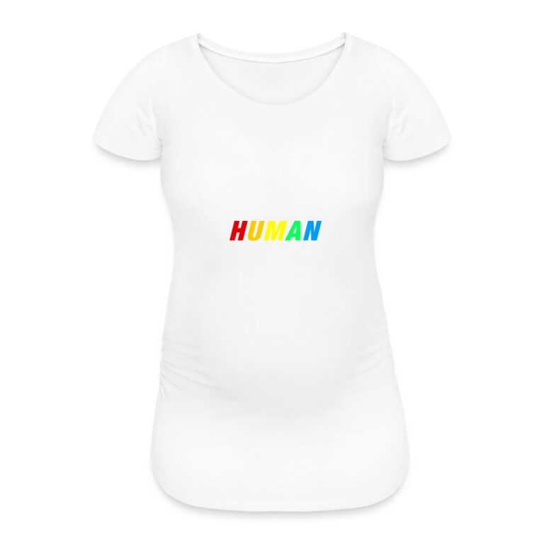 human-lgbtq-frauen-schwangerschafts-t-shirt-weiss
