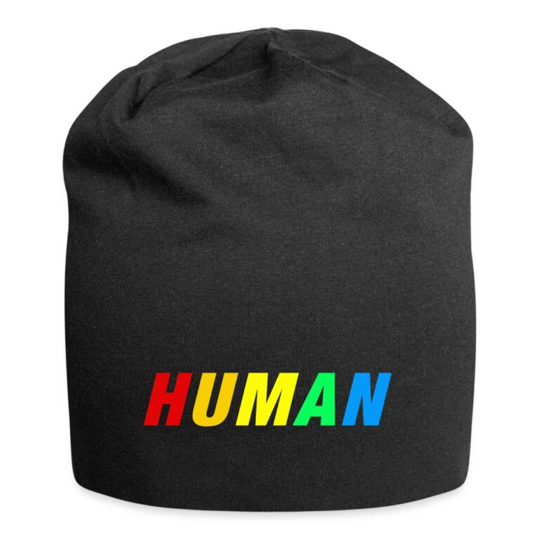 human-lgbtq-jersey-beanie-schwarz