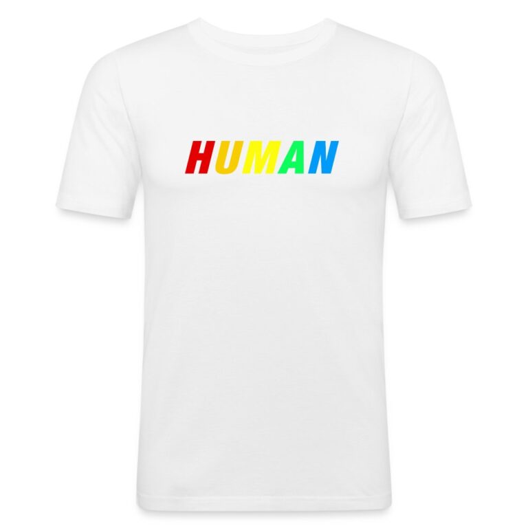 human-lgbtq-maenner-slim-fit-t-shirt-weiss