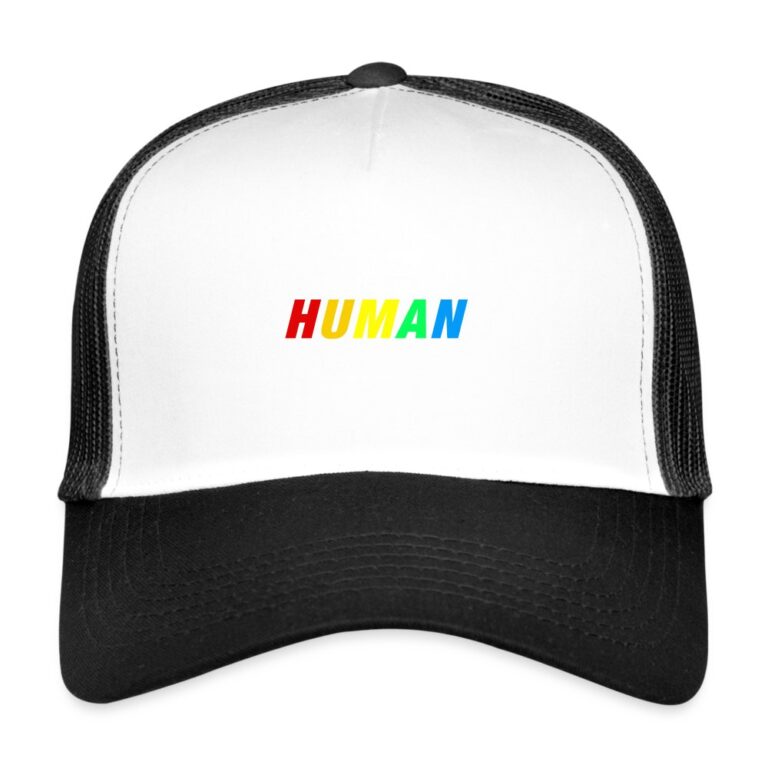 human-lgbtq-trucker-cap-weiss-schwarz