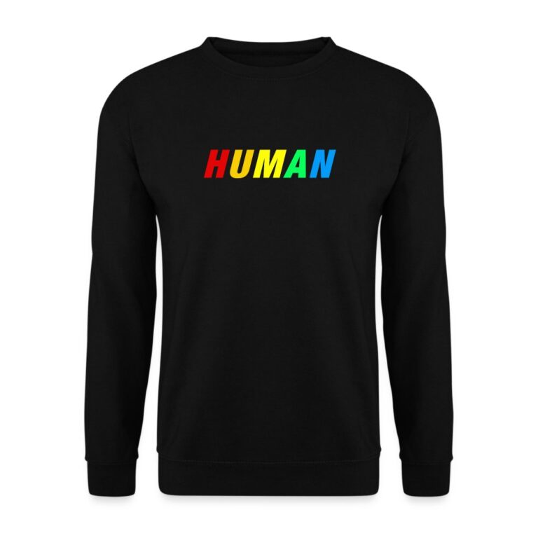 human-lgbtq-unisex-pullover-schwarz