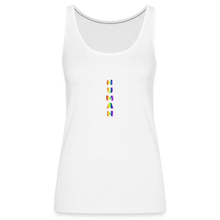 human-vertical-frauen-premium-tank-top-weiss