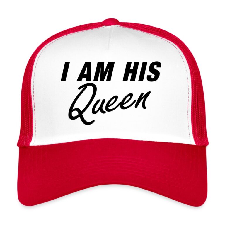 i-am-his-queen-trucker-cap-weiss-rot