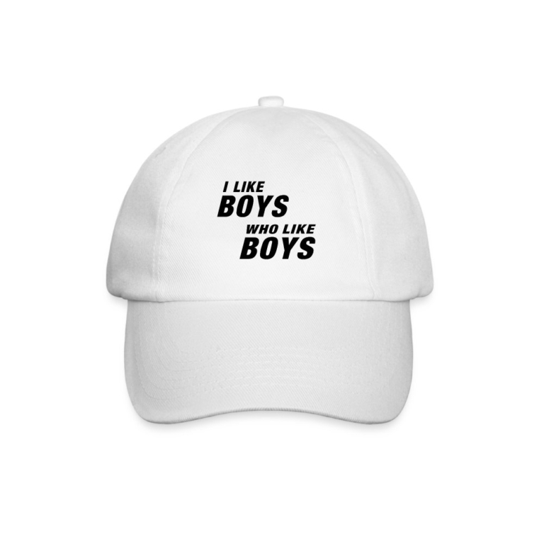 i-like-boys-who-like-boys-black-baseballkappe-weiss-weiss