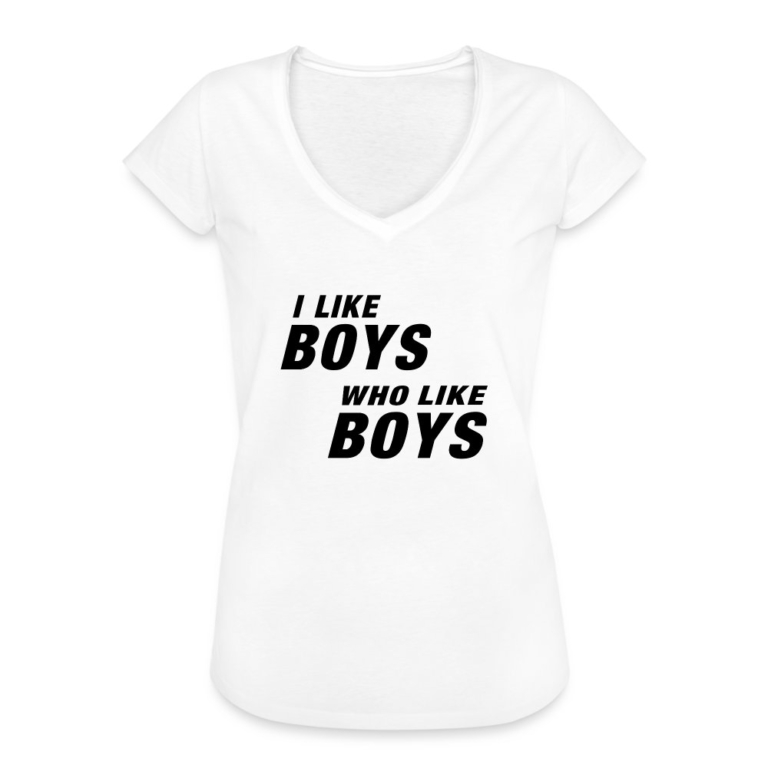 i-like-boys-who-like-boys-black-frauen-vintage-t-shirt-weiss