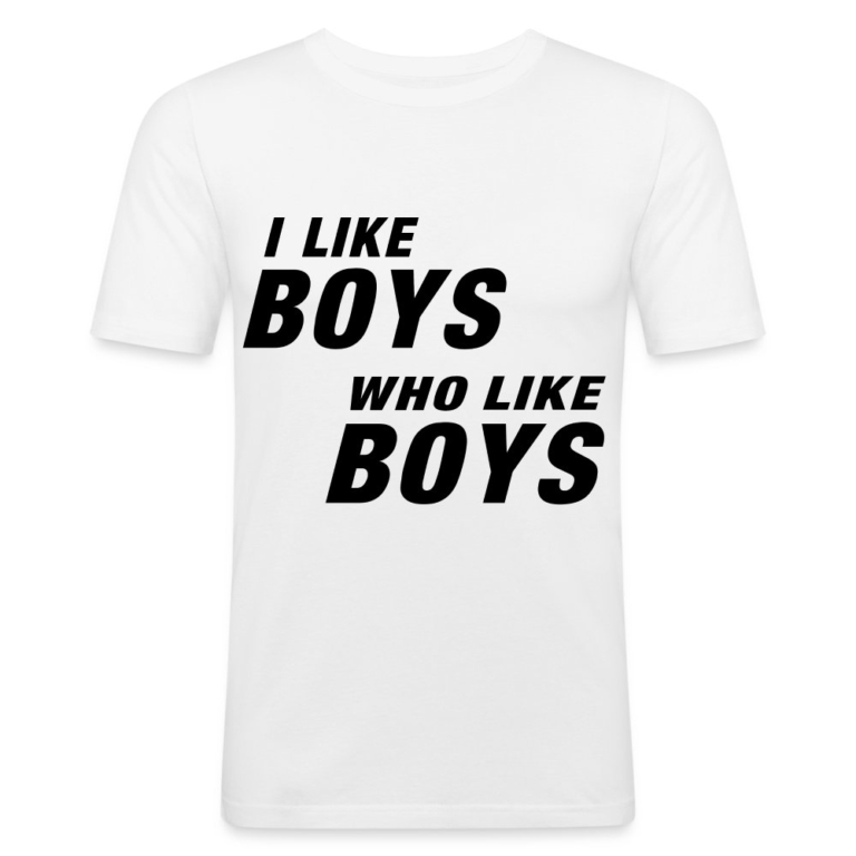 i-like-boys-who-like-boys-black-maenner-slim-fit-t-shirt-weiss
